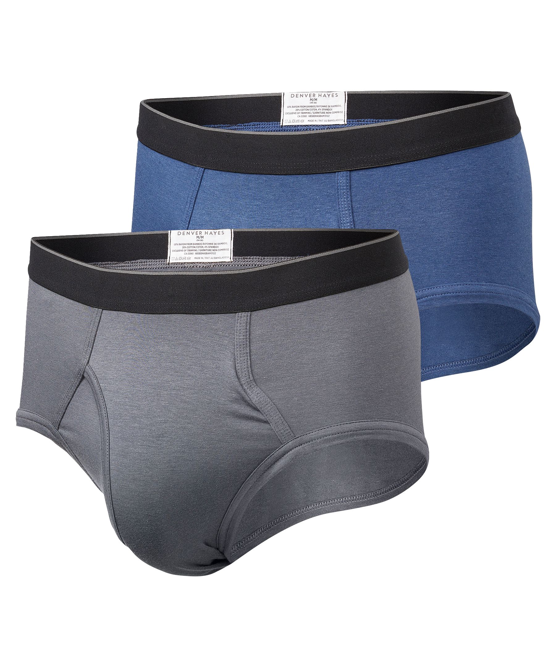 Denver Hayes Men's Rayon from Bamboo 2-Pack Sport Briefs