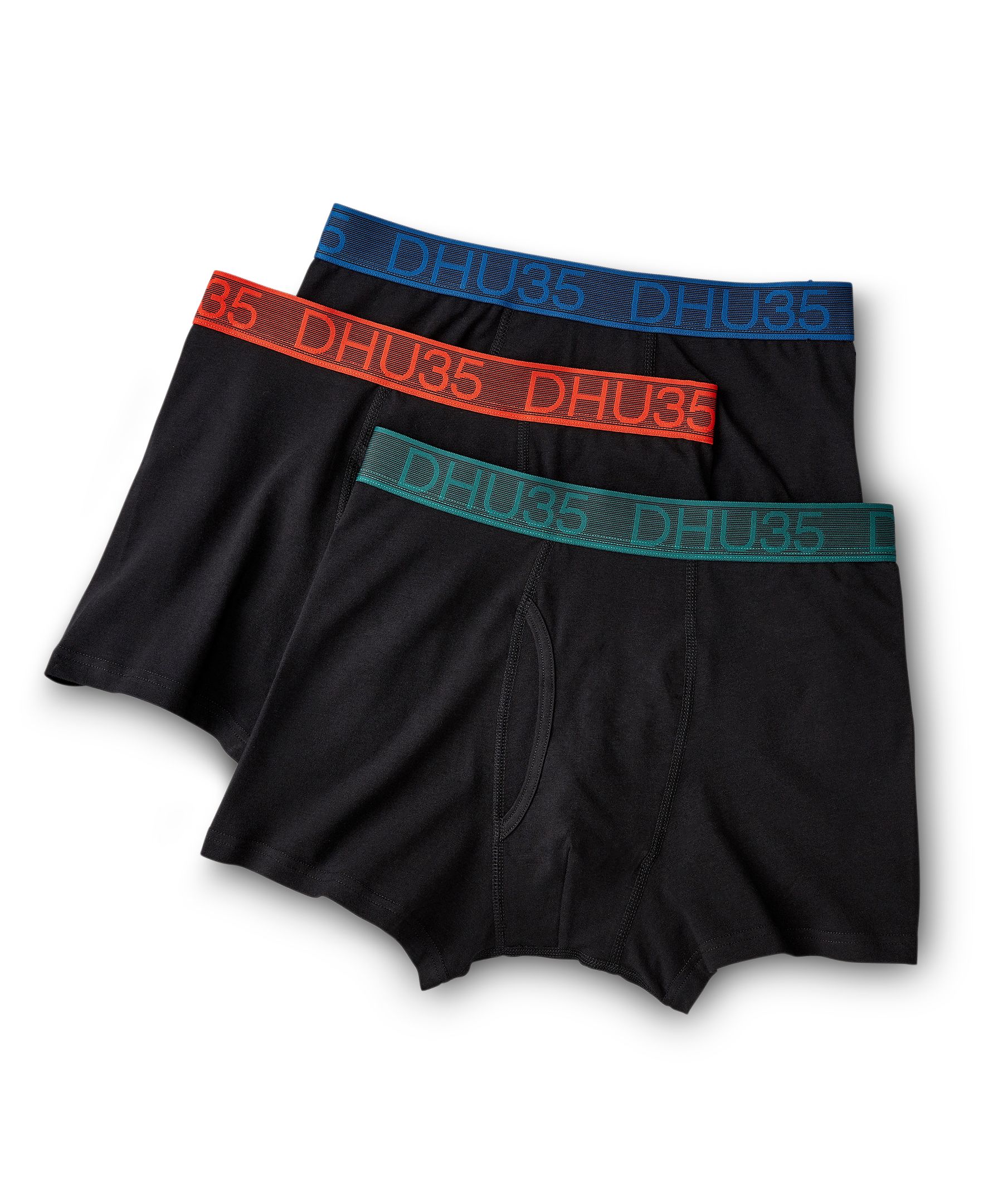 Denver Hayes Men's 3 Pack Fashion Cotton Stretch Elastic Trunk Briefs  Underwear