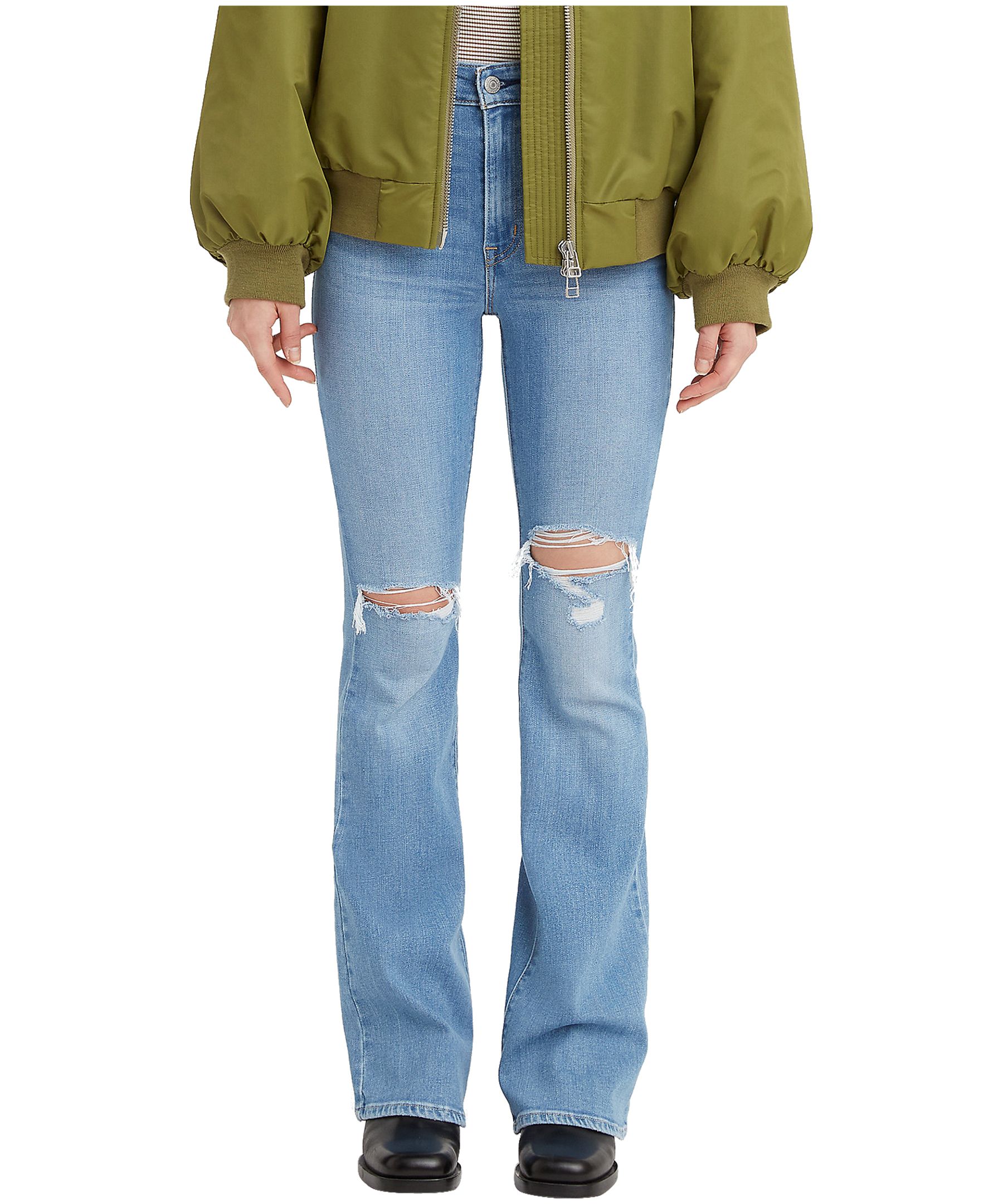 LEVI'S 726 High Rise Flare Womens Jeans - Take A Walk - MEDIUM INDIGO