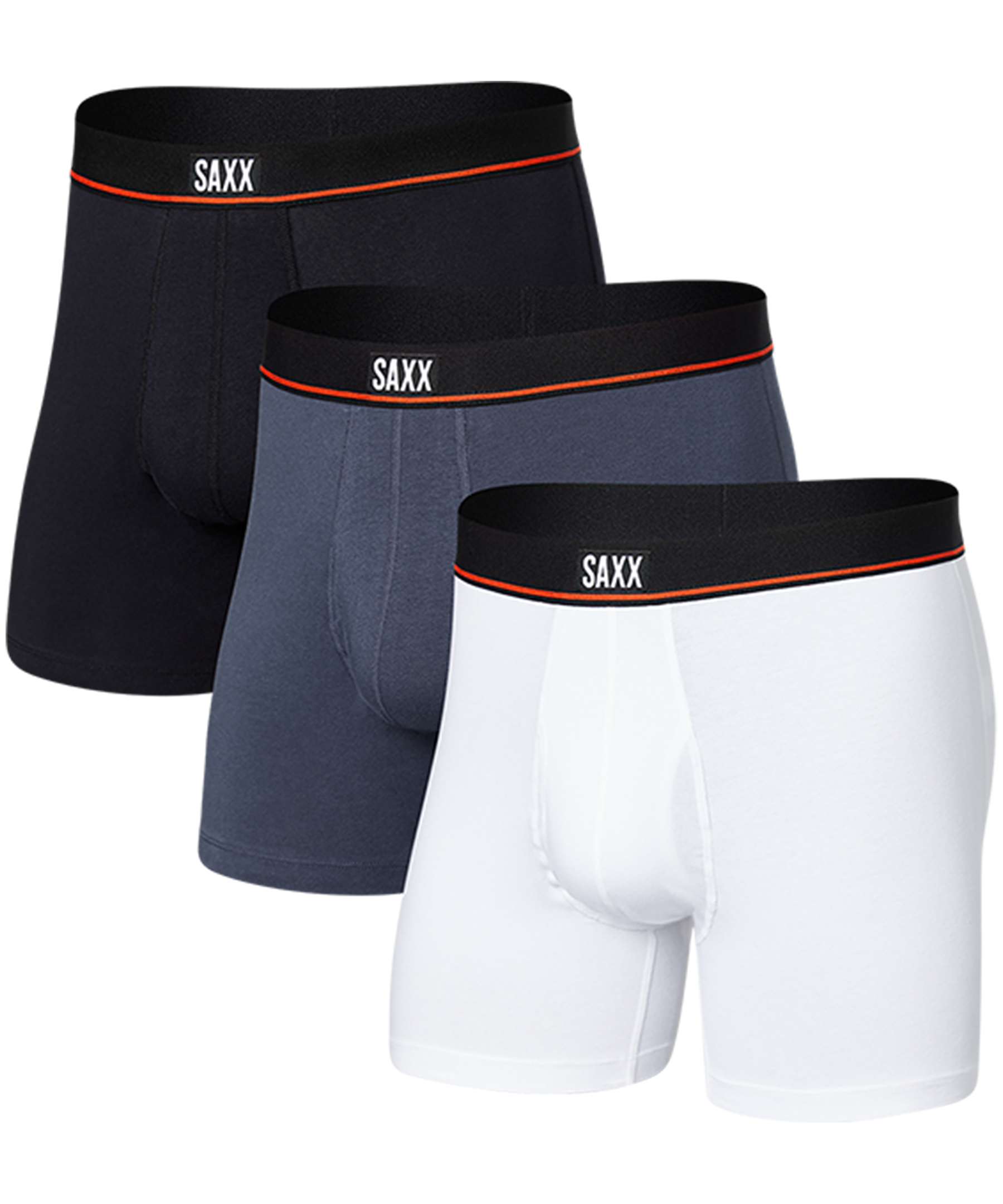 SAXX Men's 3 Pack Non Stop Stretch Cotton Boxer Briefs