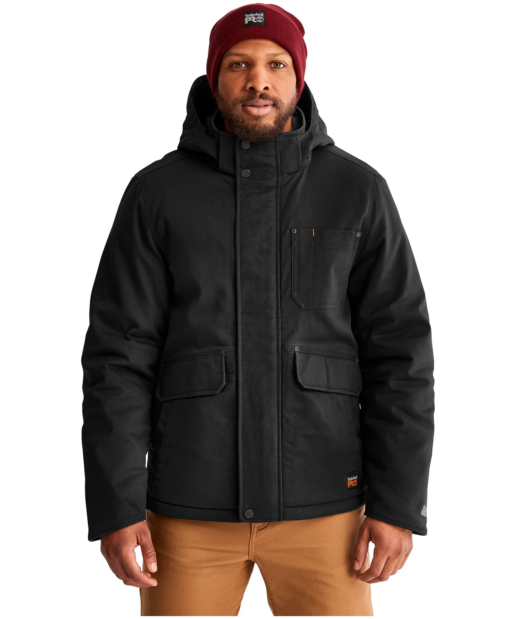 Timberland PRO Men's Ironhide Pro Flex Water Resistant Hooded Insulated  Work Jacket