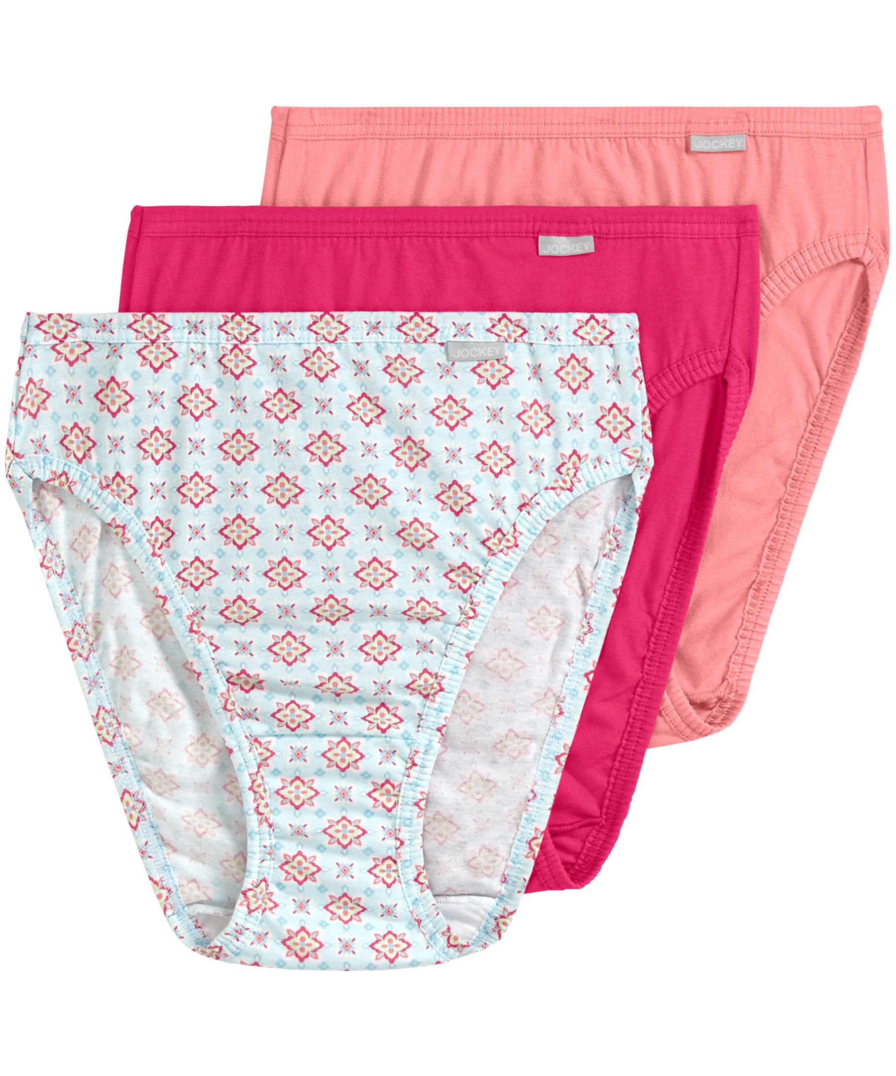 Jockey Women's 3 Pack Elance Basic Underwear French Cut Briefs