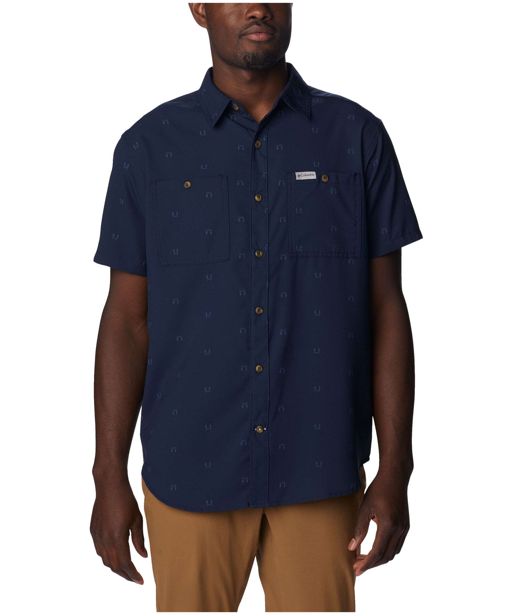 Columbia Men's Utilizer Long Sleeve Omni Shade Woven Printed Shirt