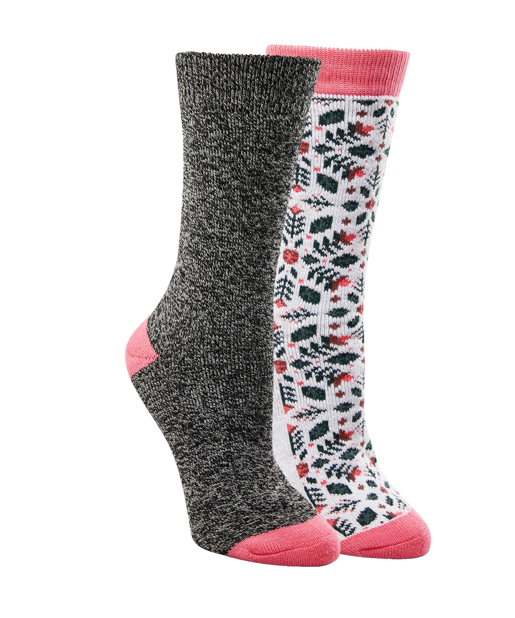 Columbia Women's 2 Pack Mid Weight Thermal Fleece Lined Crew Socks