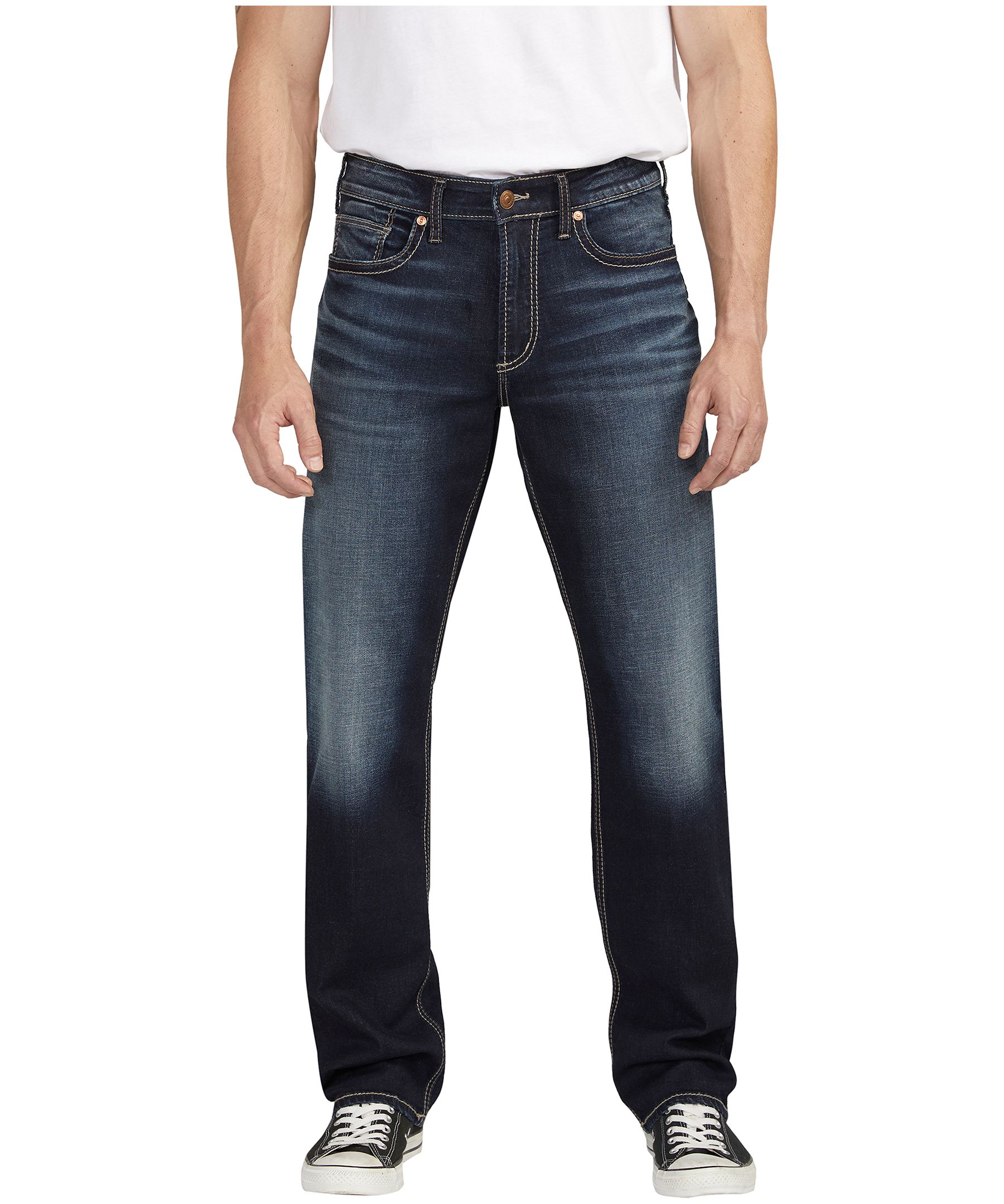 Silver Men's Hunter Relaxed Athletic Fit Straight Leg Jeans